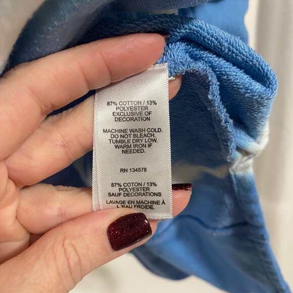 Vineyard Vines Women's Popover Shep Hoodie Tie Dyed Bimini Blue Size S - Picture 6 of 9